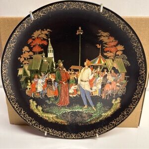 RUSSIAN LEGENDS " THE PRIEST AND HIS SERVANT BALDA " COLLECTOR PLATE #5060 A